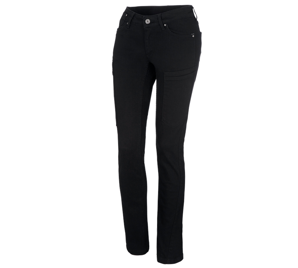 Temi: e.s. 7-Pocket-Jeans, donna + nero