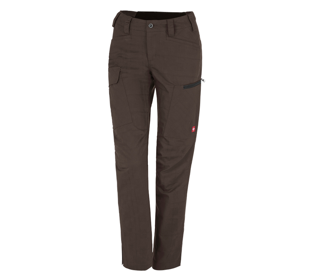 Pantaloni da lavoro: e.s. pantaloni da lavoro pocket, donna + castagna