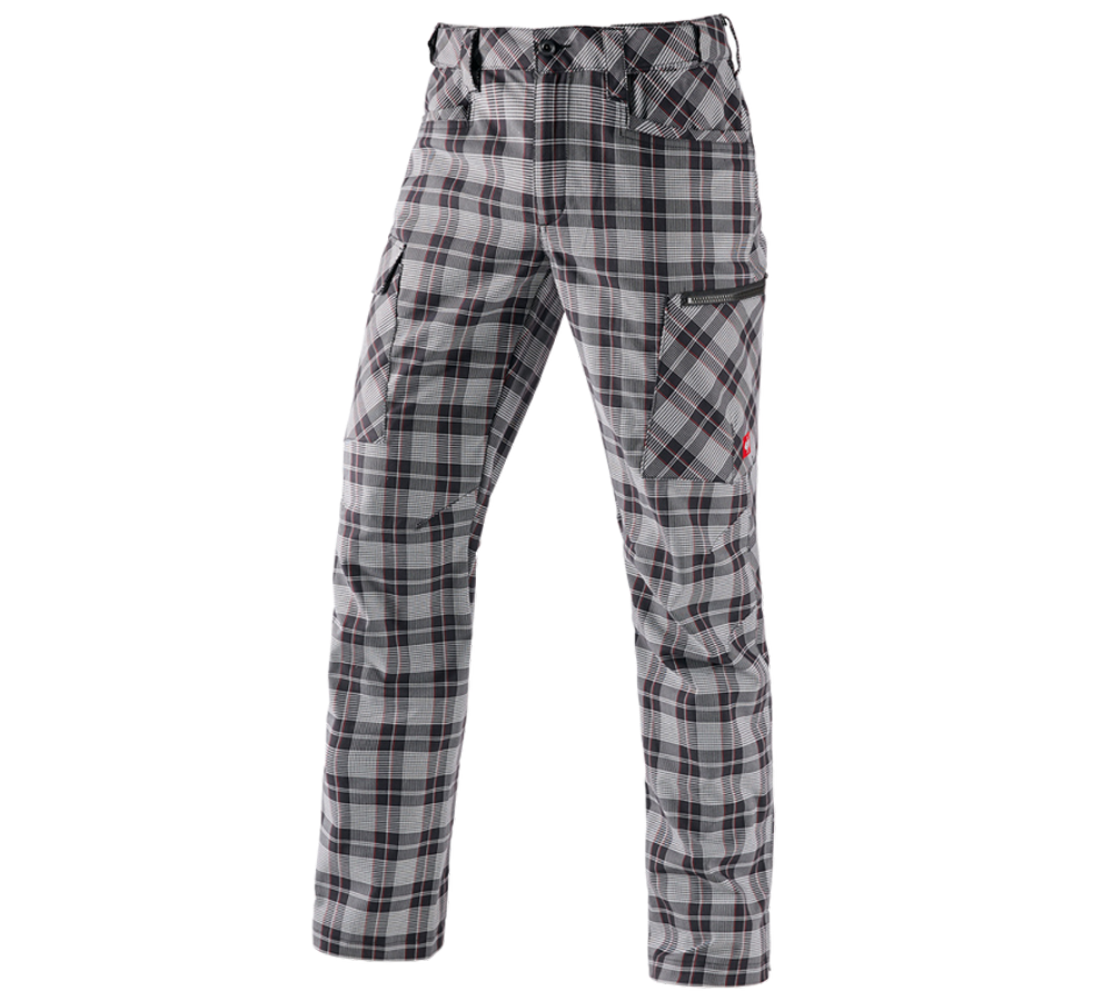 Pantaloni: e.s. pantaloni da lavoro pocket, uomo + nero/bianco/rosso