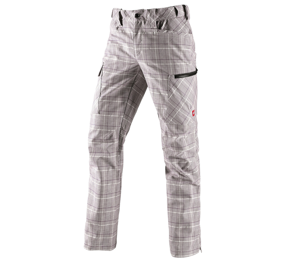 Temi: e.s. pantaloni da lavoro pocket, uomo + castagna/bianco