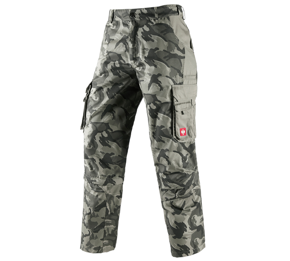 Giardinaggio / Forestale / Agricoltura: Pantaloni zip-off e.s. camouflage + camouflage grigio pietra