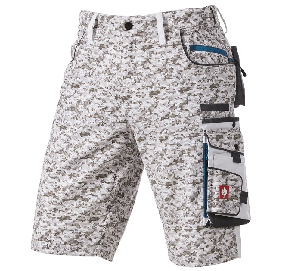 Pantaloni: e.s. shorts Pixel + bianco/grigio/petrolio