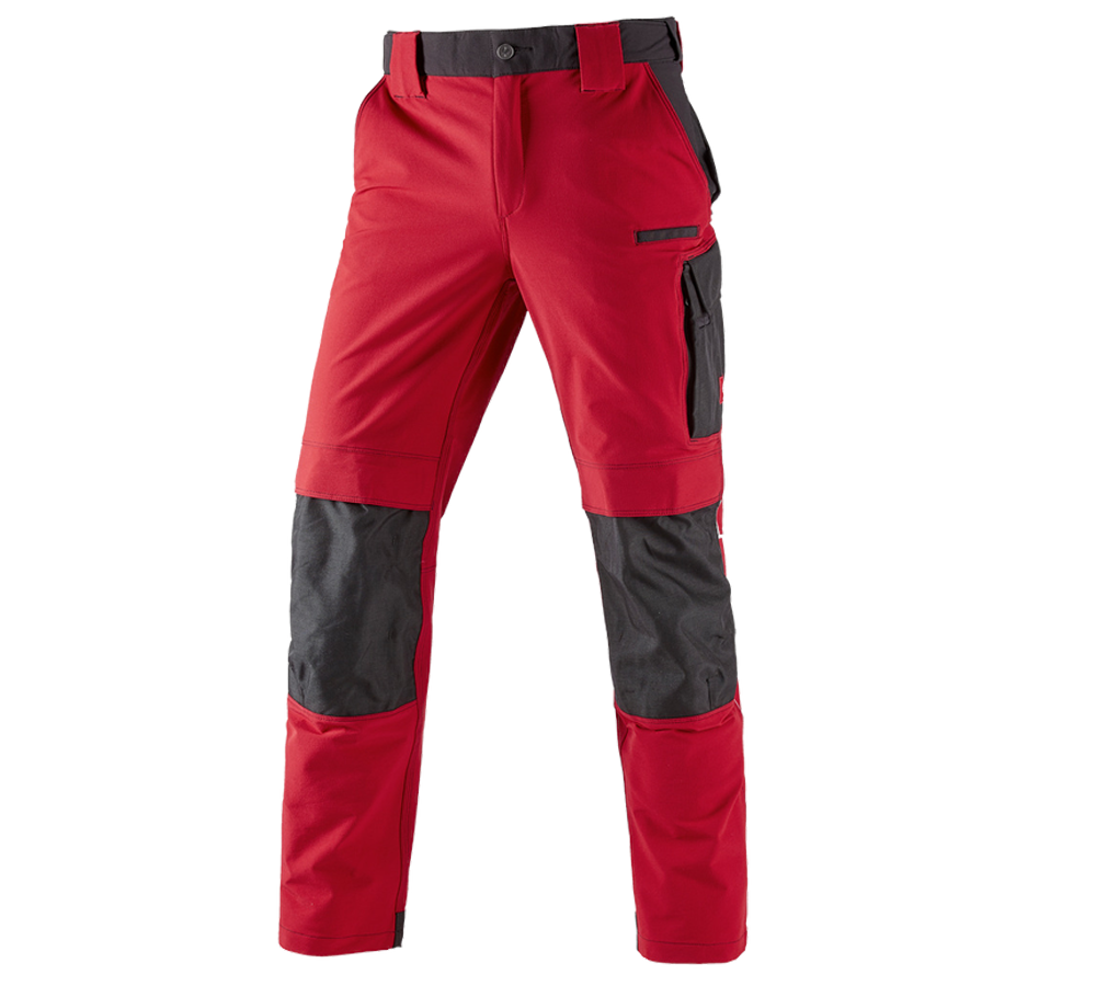 Installatori / Idraulici: Pantaloni funzionali e.s.dynashield + rosso fuoco/nero