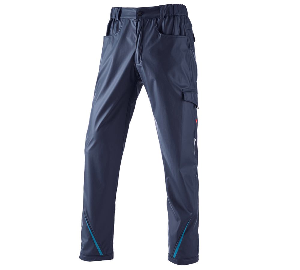 Pantaloni: Pantaloni antipioggia e.s.motion 2020 superflex + blu scuro/atollo