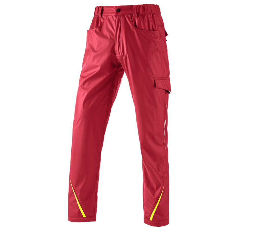 Pantaloni: Pantaloni antipioggia e.s.motion 2020 superflex + rosso fuoco/giallo fluo