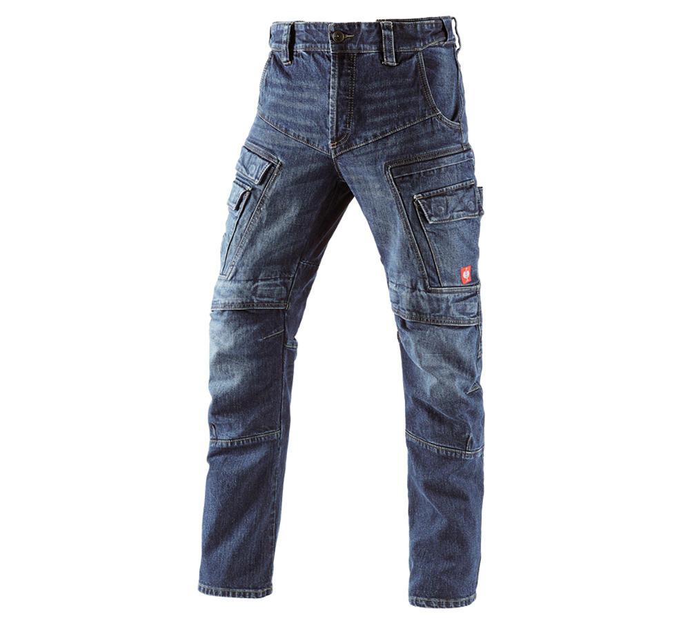 Temi: e.s. Cargo Worker-Jeans POWERdenim + darkwashed