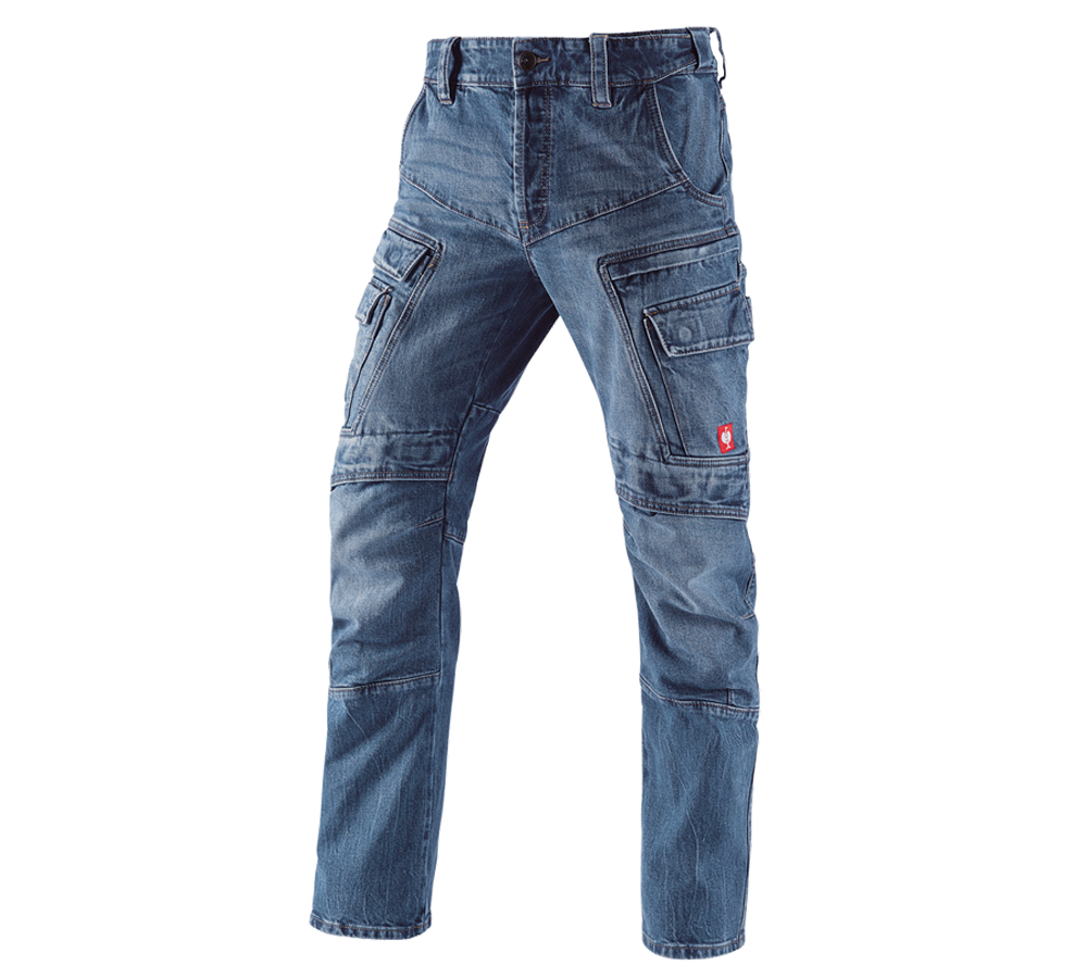 Pantaloni: e.s. Cargo Worker-Jeans POWERdenim + stonewashed