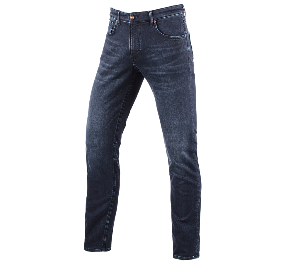 Pantaloni: e.s. 5-Pocket-Jeans Jog-Denim + darkwashed