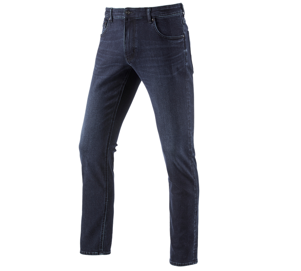 Pantaloni: e.s. 5-Pocket-Stretch-Jeans invernali + darkwashed