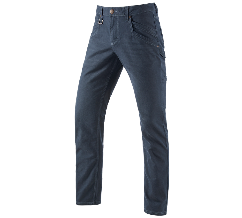 Pantaloni: Pantaloni multipocket e.s.vintage + blu artico