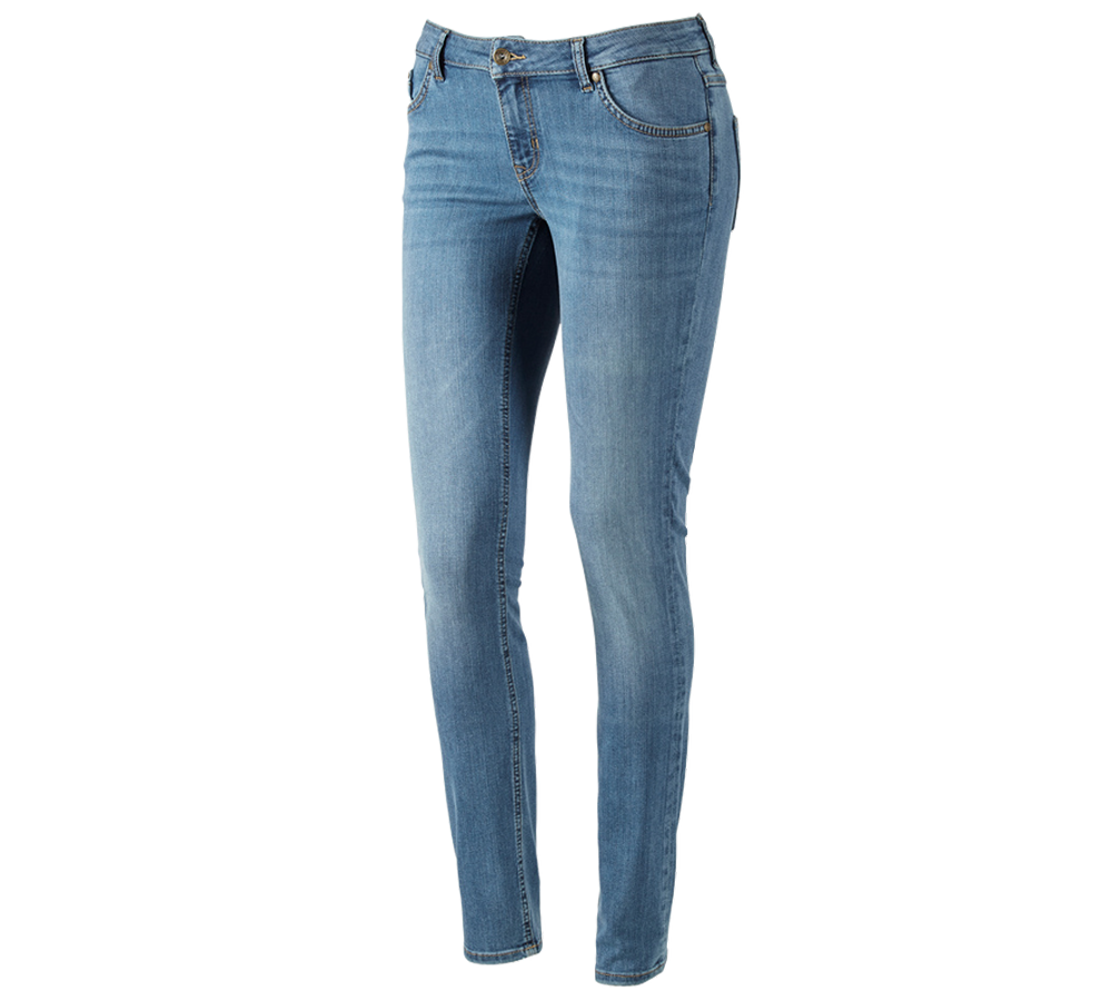 Pantaloni da lavoro: e.s. 5-Pocket-Stretch-Jeans, donna + stonewashed
