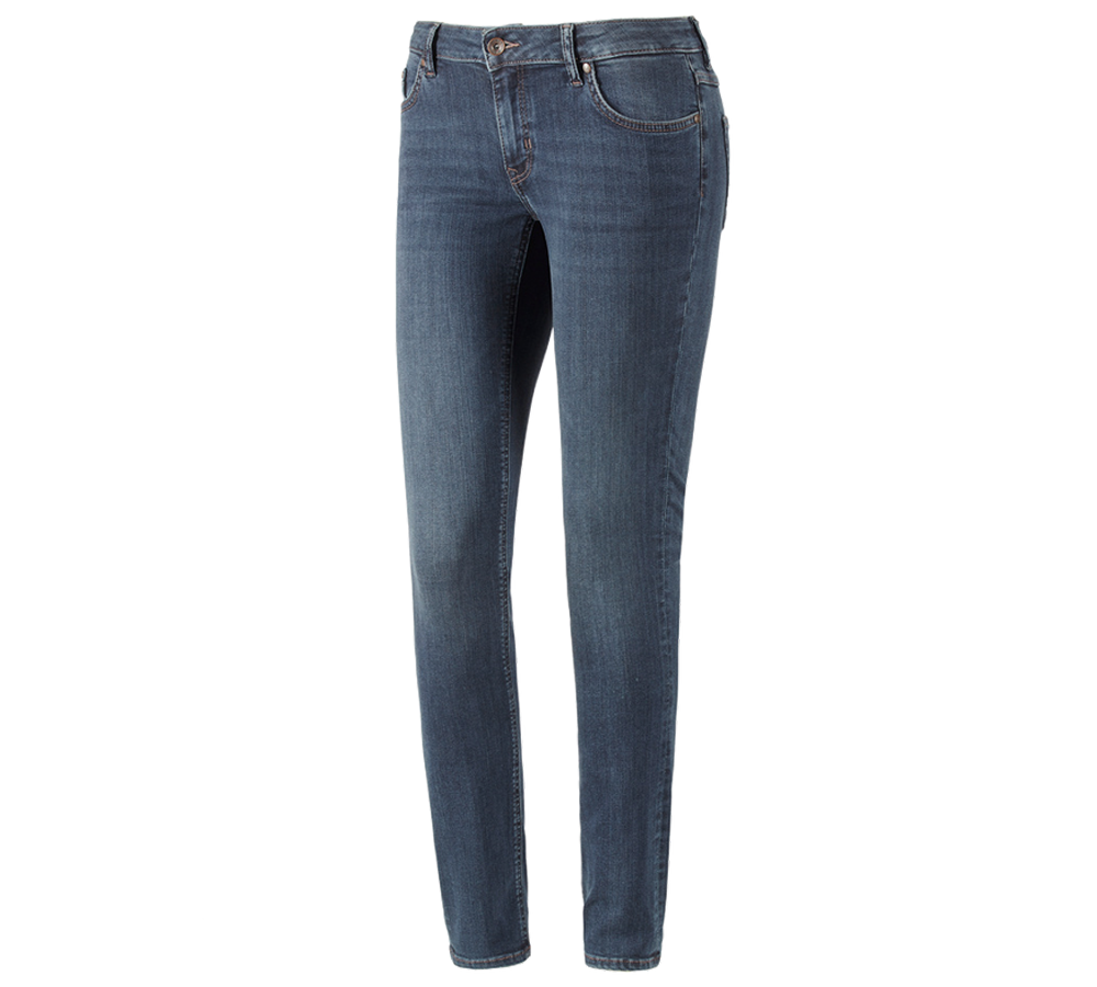 Pantaloni da lavoro: e.s. 5-Pocket-Stretch-Jeans, donna + mediumwashed