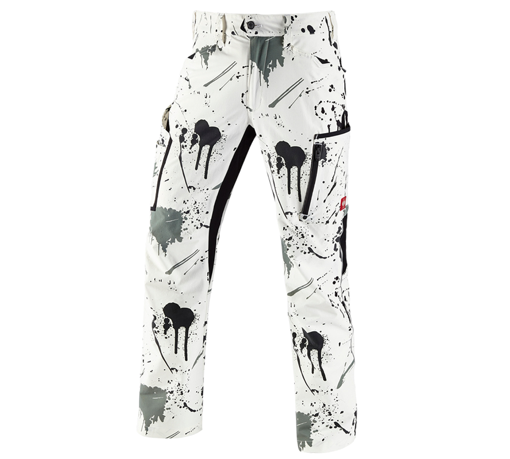 Pantaloni: e.s. pantaloni cargo stretch Painter + bianco/nero