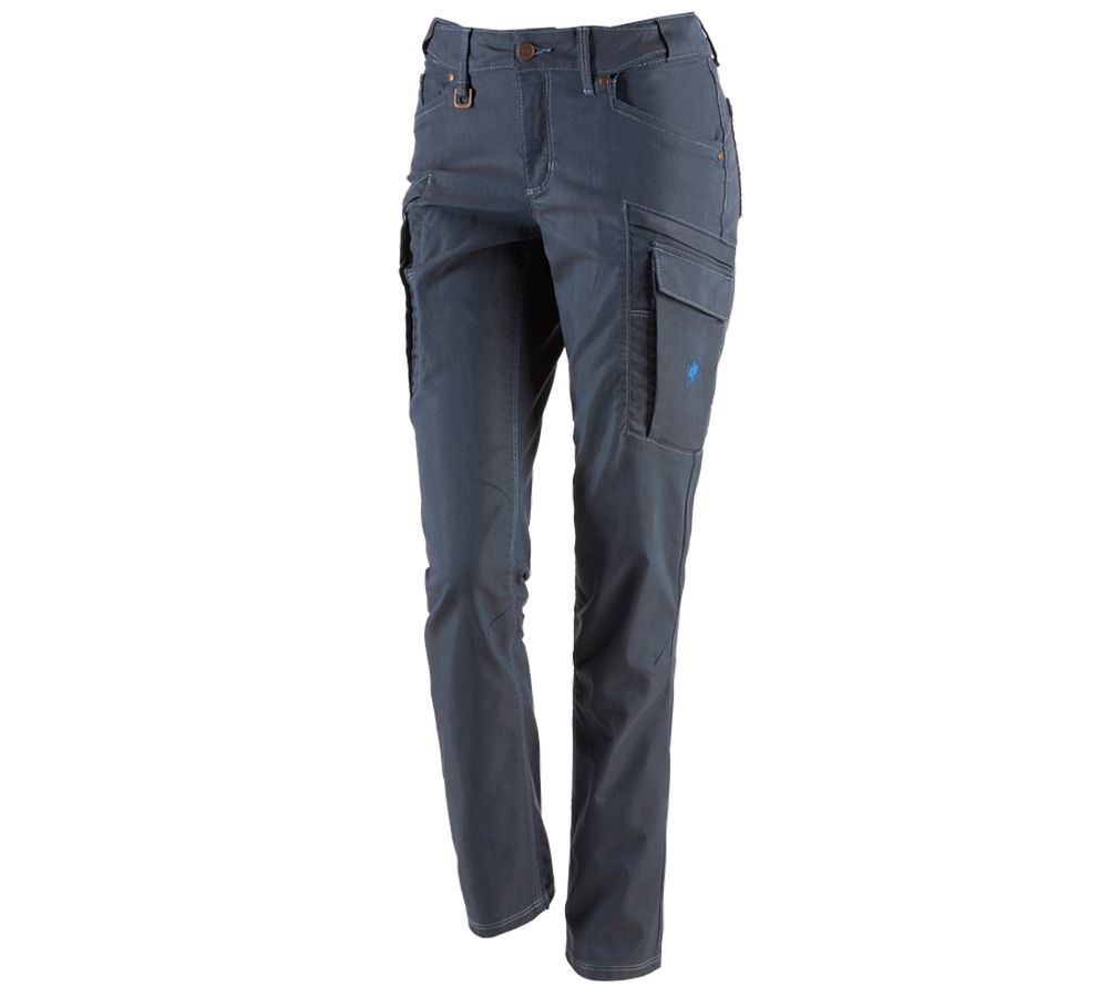 Pantaloni da lavoro: Pantaloni cargo e.s.vintage, donna + blu artico