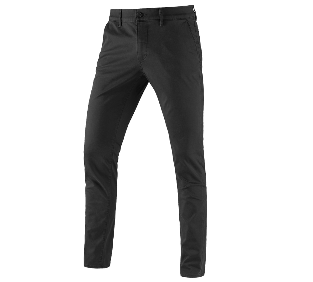 Pantaloni: e.s. pantaloni da lavoro 5-Pocket Chino + nero