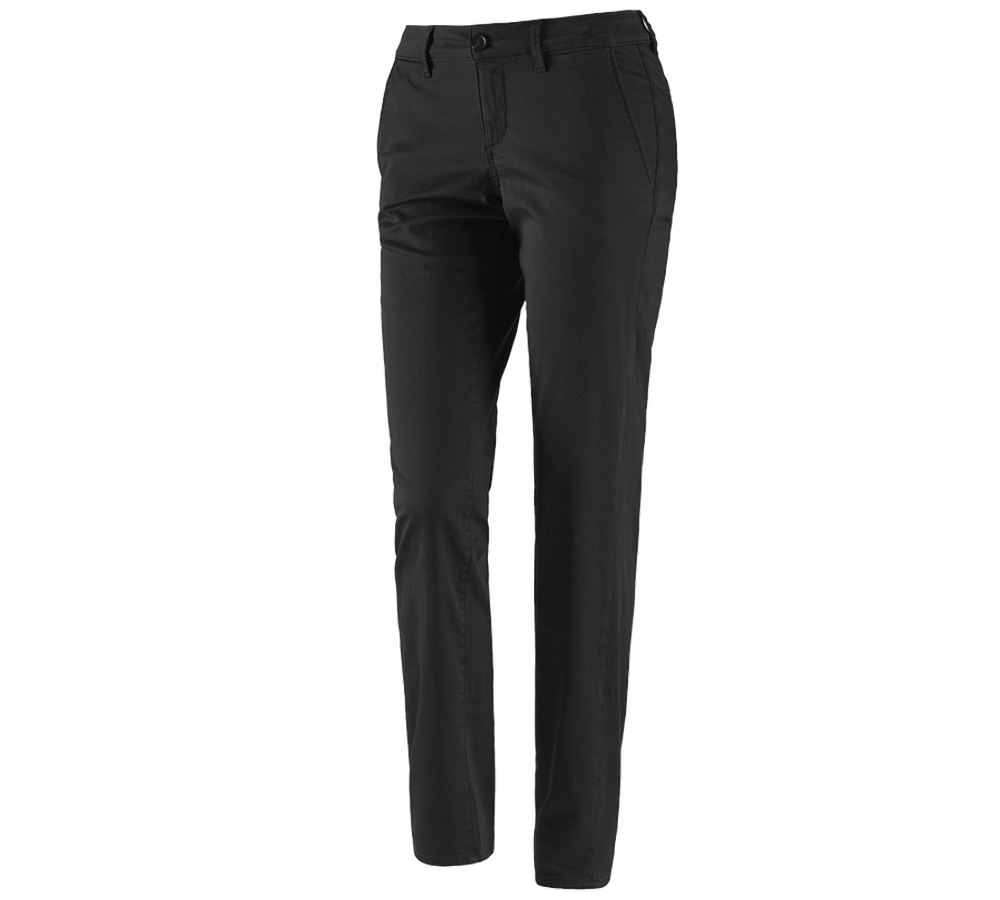 Pantaloni da lavoro: e.s. pantaloni da lavoro donna 5-Pocket Chino + nero