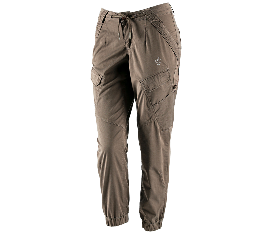Pantaloni da lavoro: Pantaloni cargo e.s. ventura vintage, donna + terra d'ombra