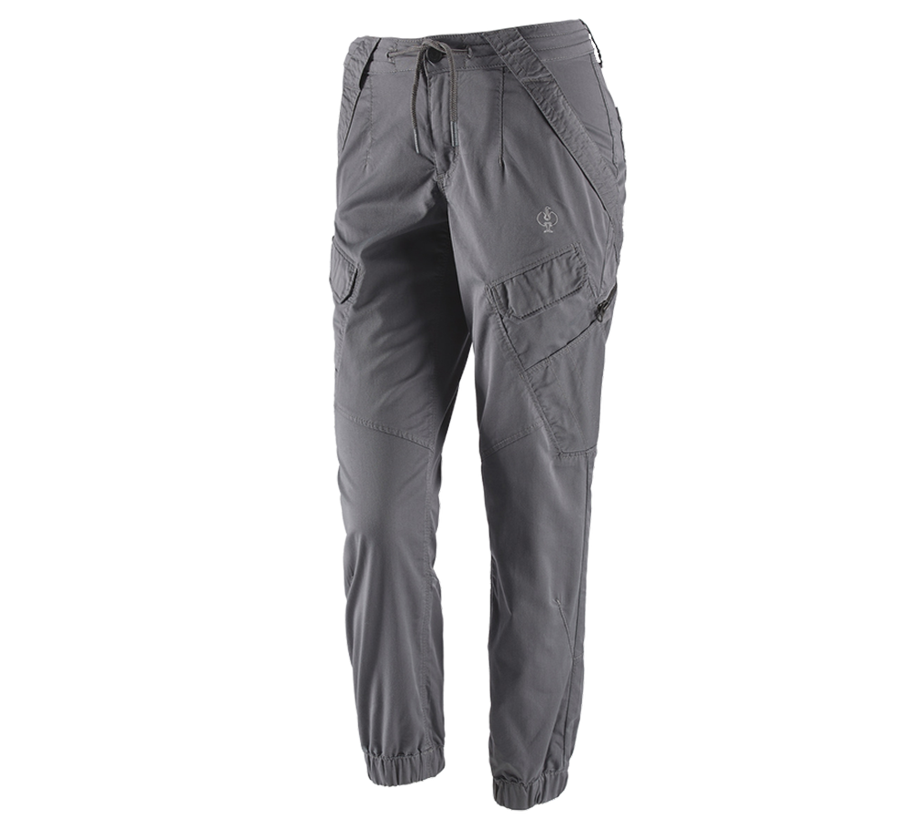 Pantaloni da lavoro: Pantaloni cargo e.s. ventura vintage, donna + grigio basalto