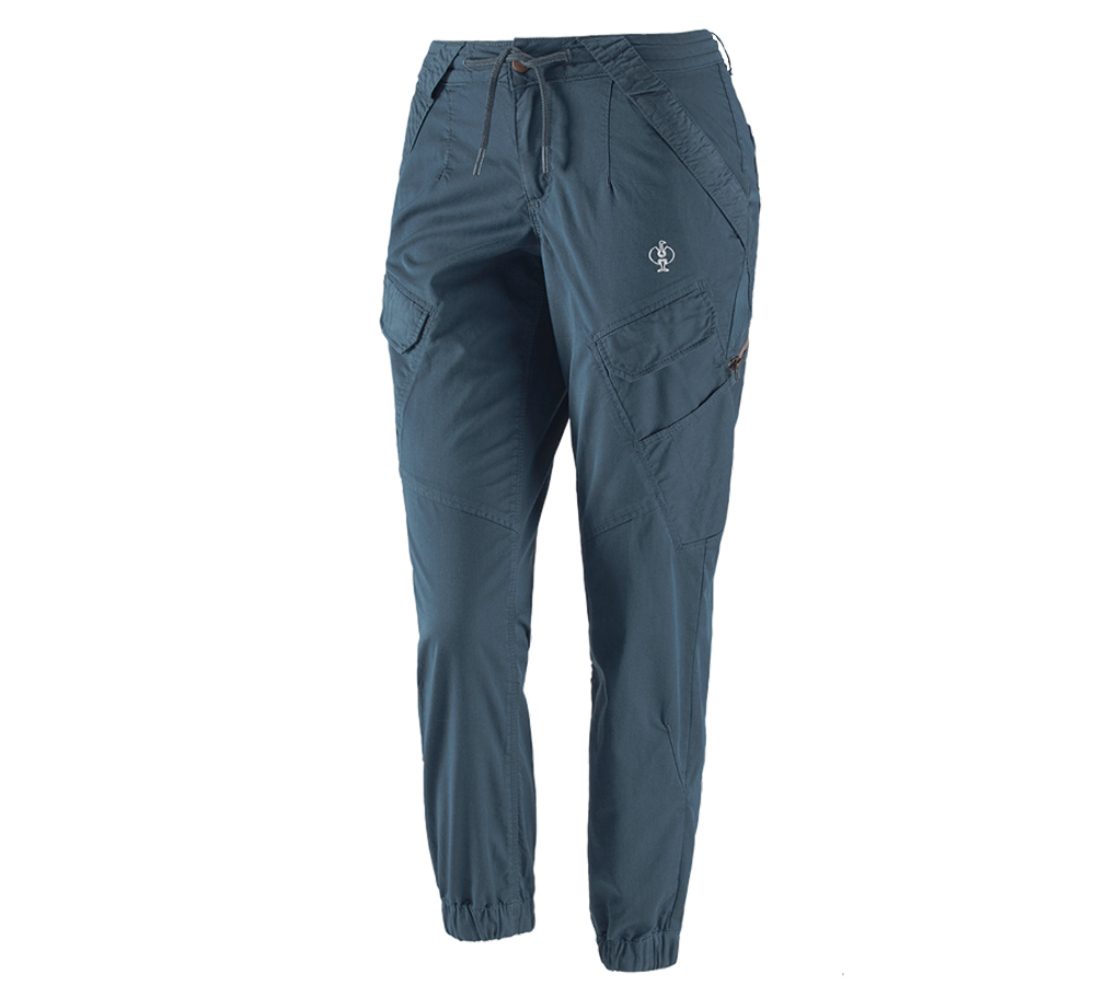 Pantaloni da lavoro: Pantaloni cargo e.s. ventura vintage, donna + blu ferro