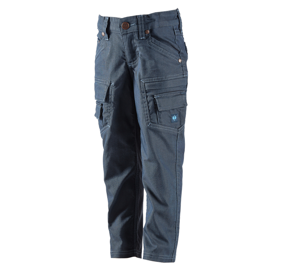Pantaloni: Pantaloni cargo e.s.vintage, bambino + blu artico