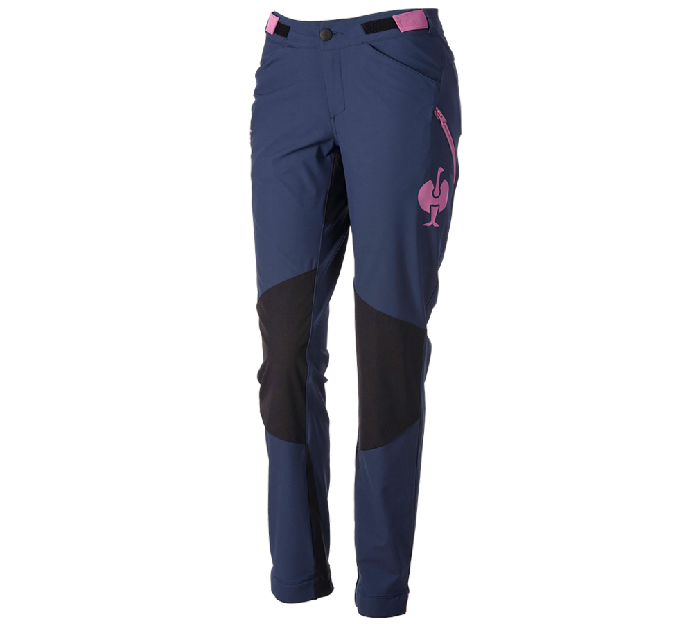 Temi: Pantaloni funzionali e.s.trail, donna + blu profondo/rosa tara