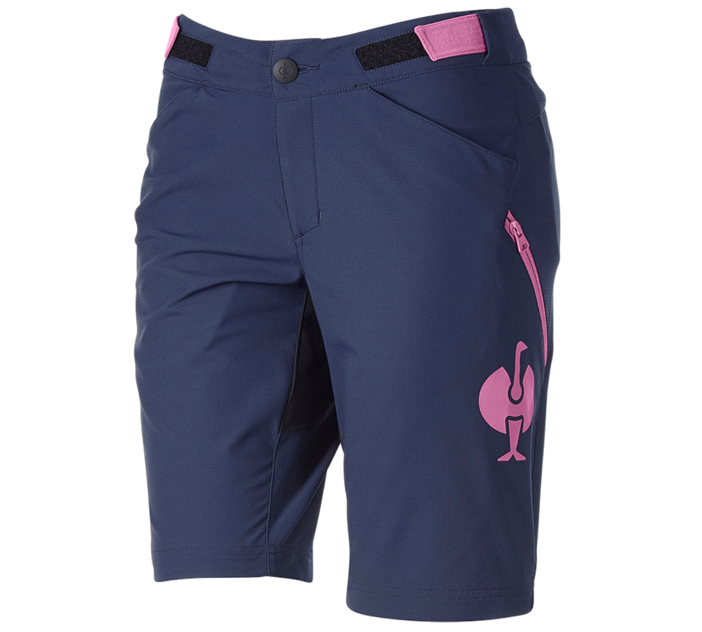 Pantaloni da lavoro: Short funzionali e.s.trail, donna + blu profondo/rosa tara