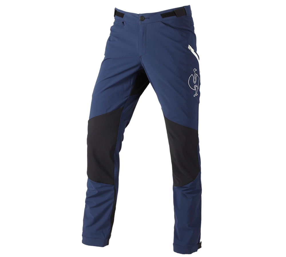 Pantaloni: Pantaloni funzionali e.s.trail + blu profondo/bianco