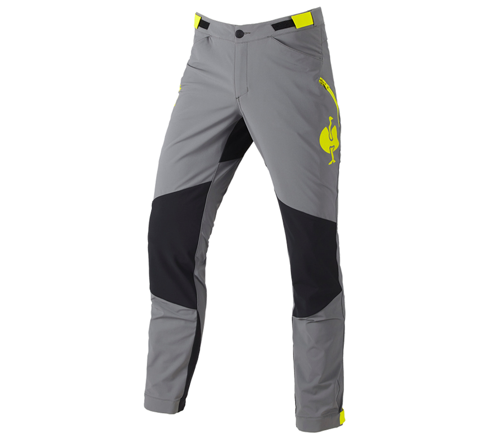 Temi: Pantaloni funzionali e.s.trail + grigio basalto/giallo acido