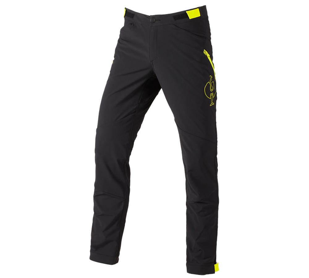 Temi: Pantaloni funzionali e.s.trail + nero/giallo acido