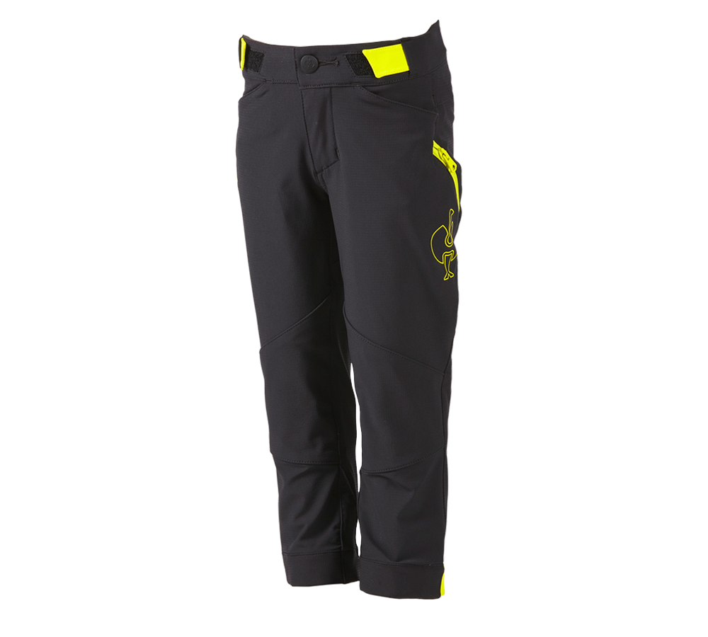 Temi: Pantaloni funzionali e.s.trail, bambino + nero/giallo acido