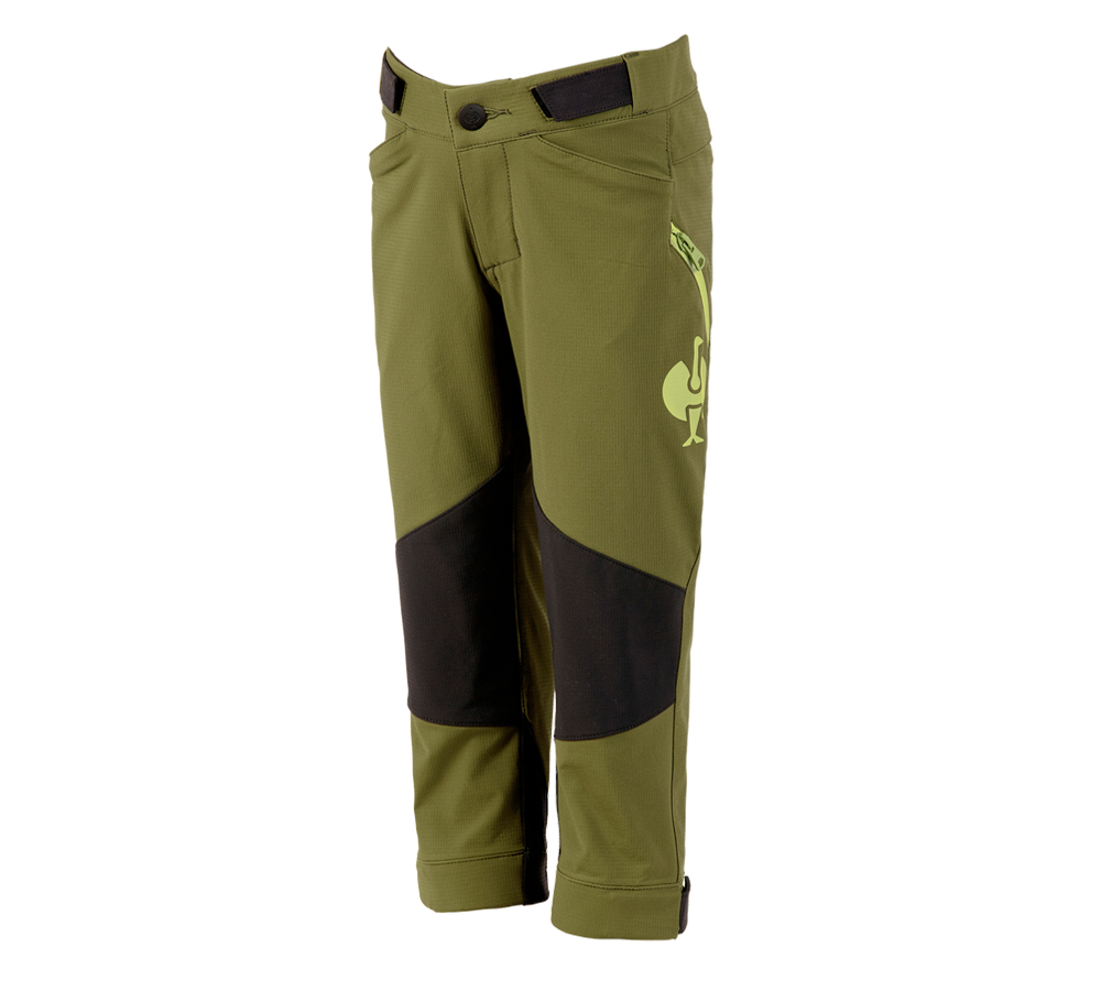 Temi: Pantaloni funzionali e.s.trail, bambino + verde ginepro/verde lime
