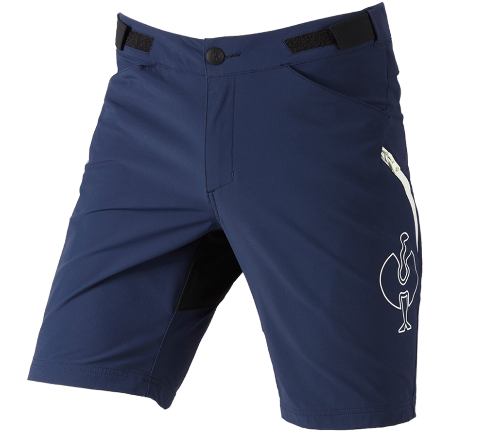 Pantaloni: Short funzionali e.s.trail + blu profondo/bianco