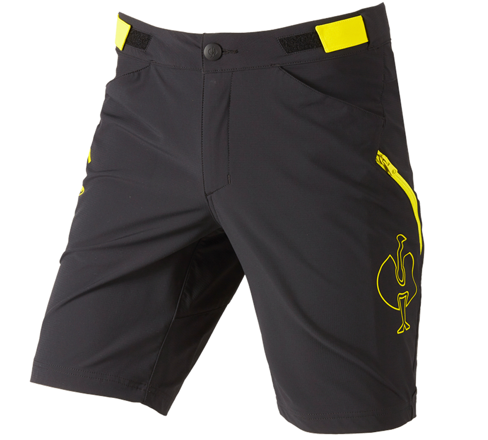 Pantaloni: Short funzionali e.s.trail + nero/giallo acido