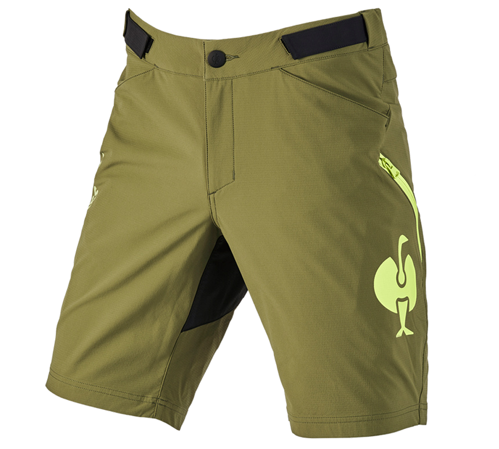 Pantaloni: Short funzionali e.s.trail + verde ginepro/verde lime