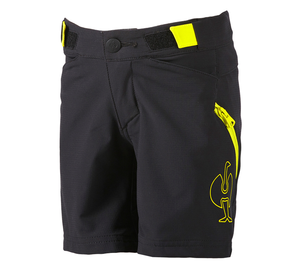 Pantaloncini: Short funzionali e.s.trail, bambino + nero/giallo acido