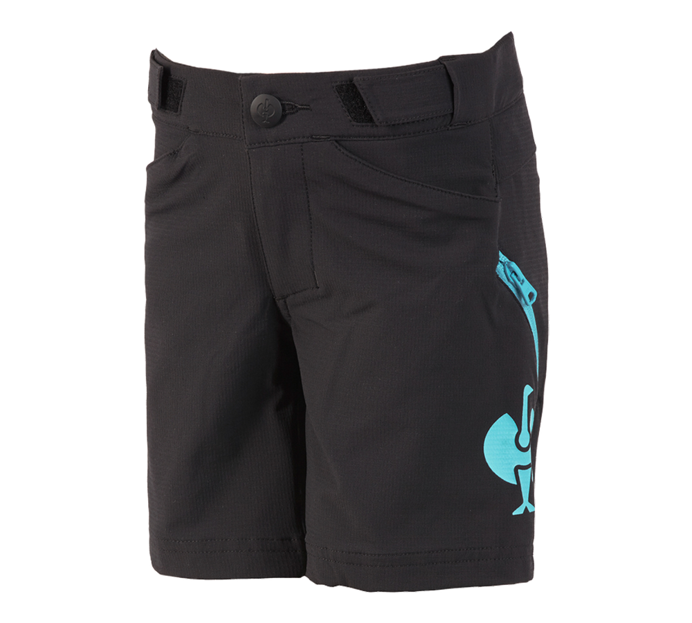 Pantaloncini: Short funzionali e.s.trail, bambino + nero/turchese lapis