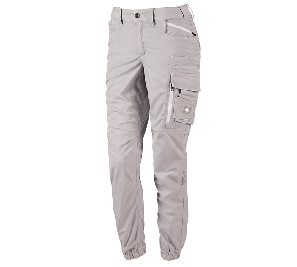 Pantaloni da lavoro: Pantaloni cargo e.s.motion ten estivi, donna + grigio opale