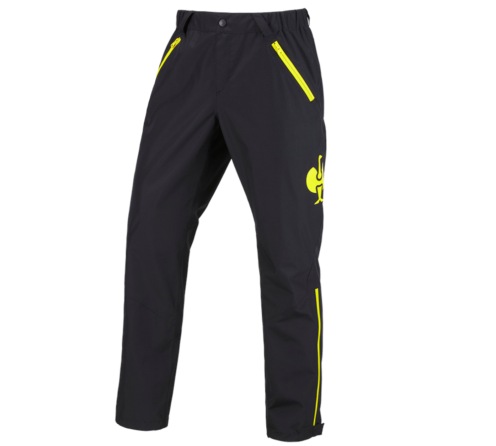 Pantaloni: Pantaloni p. ogni condizione atmosferica e.s.trail + nero/giallo acido