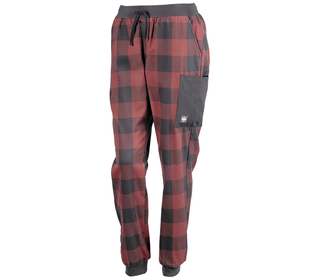 Accessori: e.s. pantaloni Pyjama, donna + rosso ossido/grigio carbone