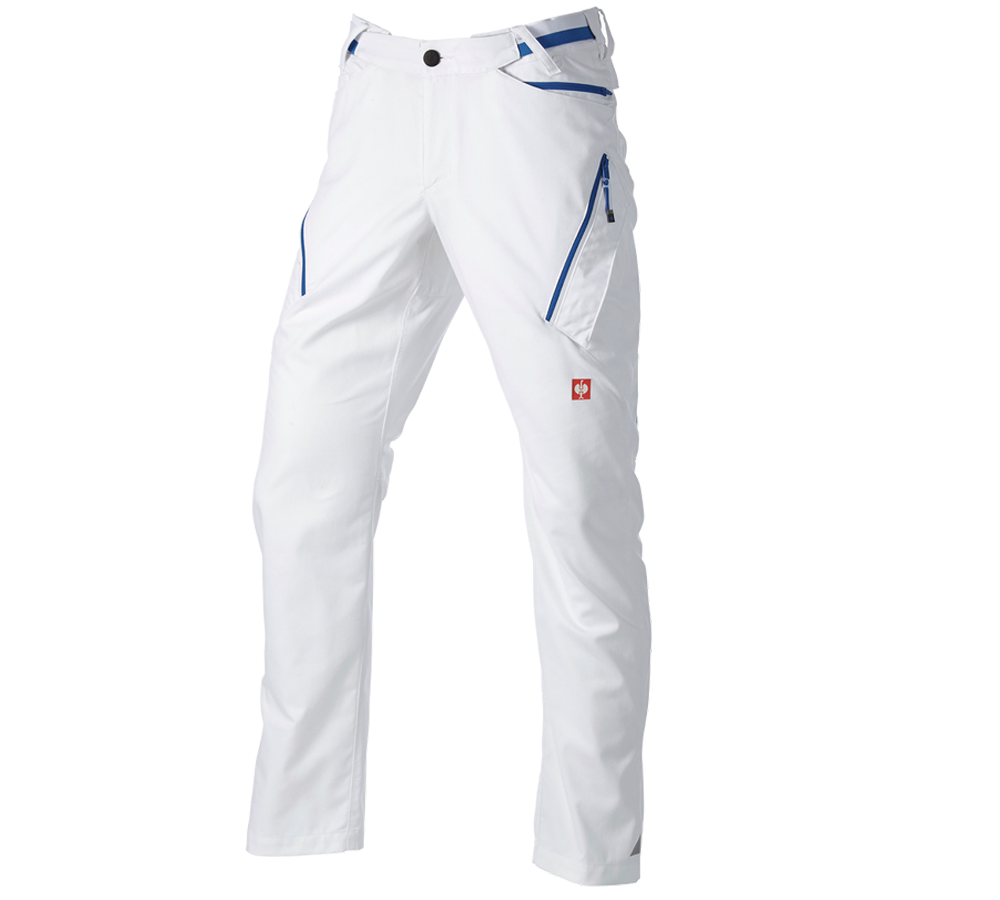 Temi: Pantaloni multipocket e.s.ambition + bianco/blu genziana
