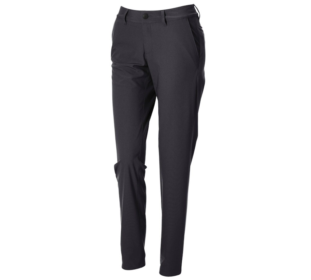 Bekleidung: Berufshose Chino e.s.work&travel, Damen + schwarz