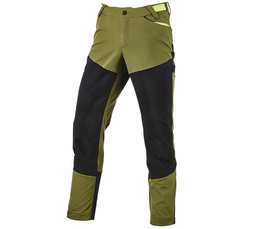 Pantaloni: Pantaloni funzionali ibrida e.s.trail + verde ginepro/verde lime