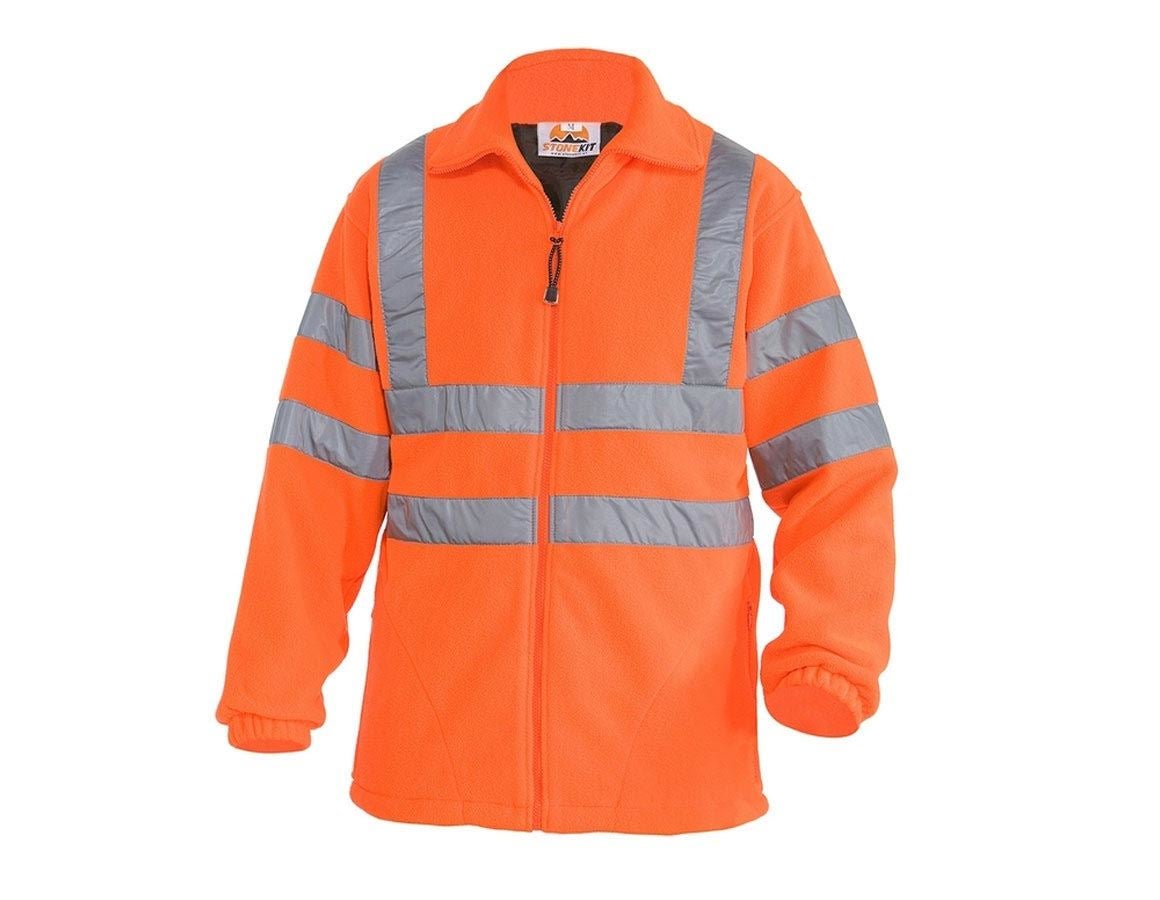 Temi: STONEKIT giacca segnaletica in pile + arancio fluo