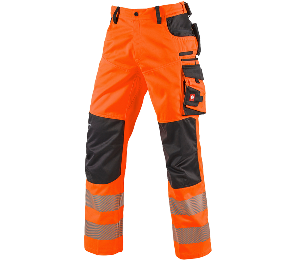 Pantaloni: Pantaloni segnaletici e.s.motion + arancio fluo/antracite 