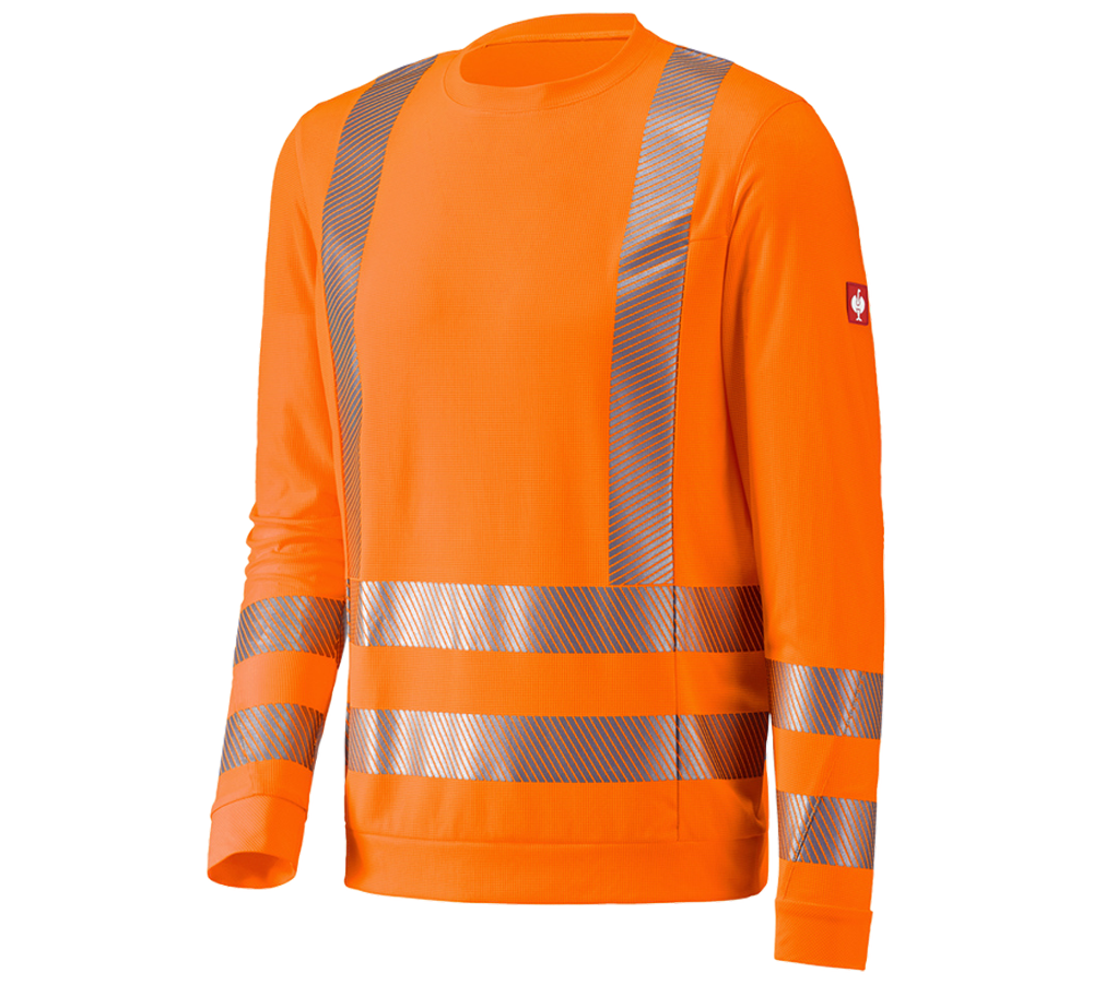 Maglie | Pullover | Camicie: e.s. longsleeve funzionale segnaletica + arancio fluo
