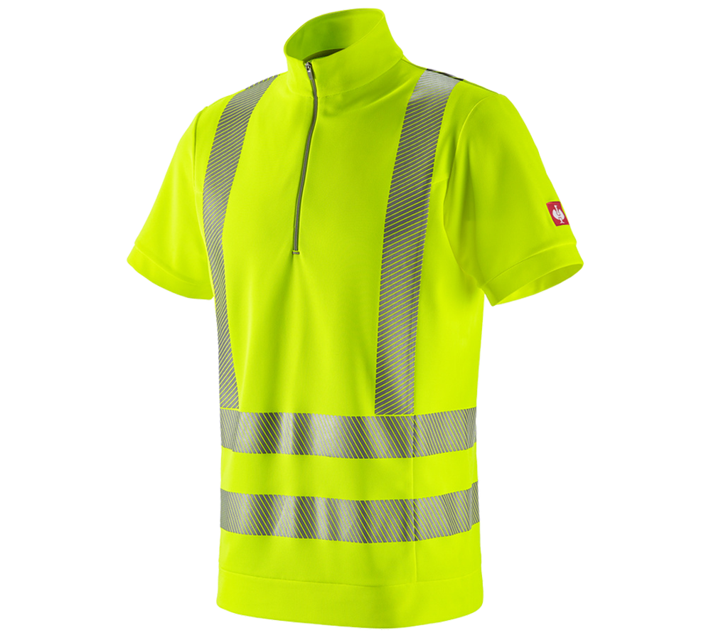 Temi: e.s. t-shirt funzionale segnaletica con ZIP, UV + giallo fluo