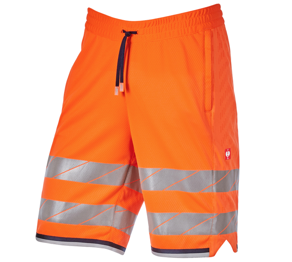 Pantaloni: Short funzionali segnaletici e.s.ambition + arancio fluo/blu scuro