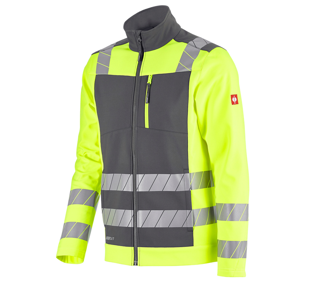 Temi: Giacca Softshell segnaletica e.s.motion 24/7 + antracite /giallo fluo