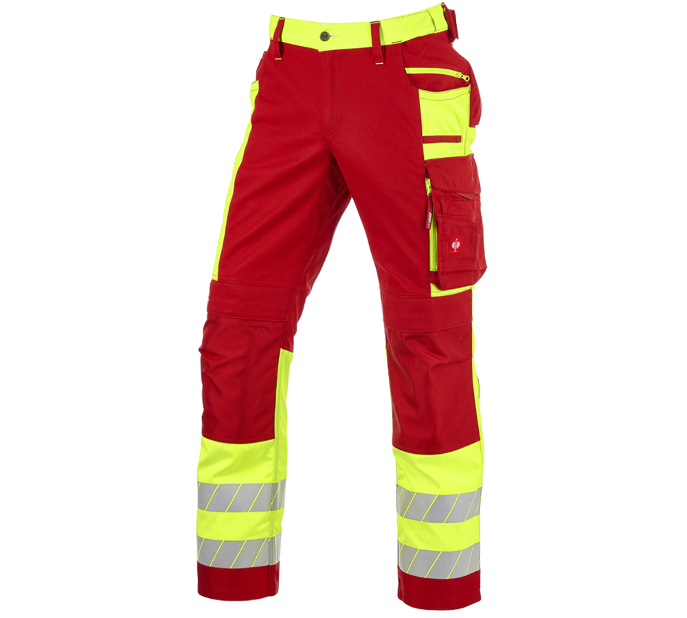 Pantaloni: Pantaloni segnaletici e.s.motion 24/7 + rosso/giallo fluo