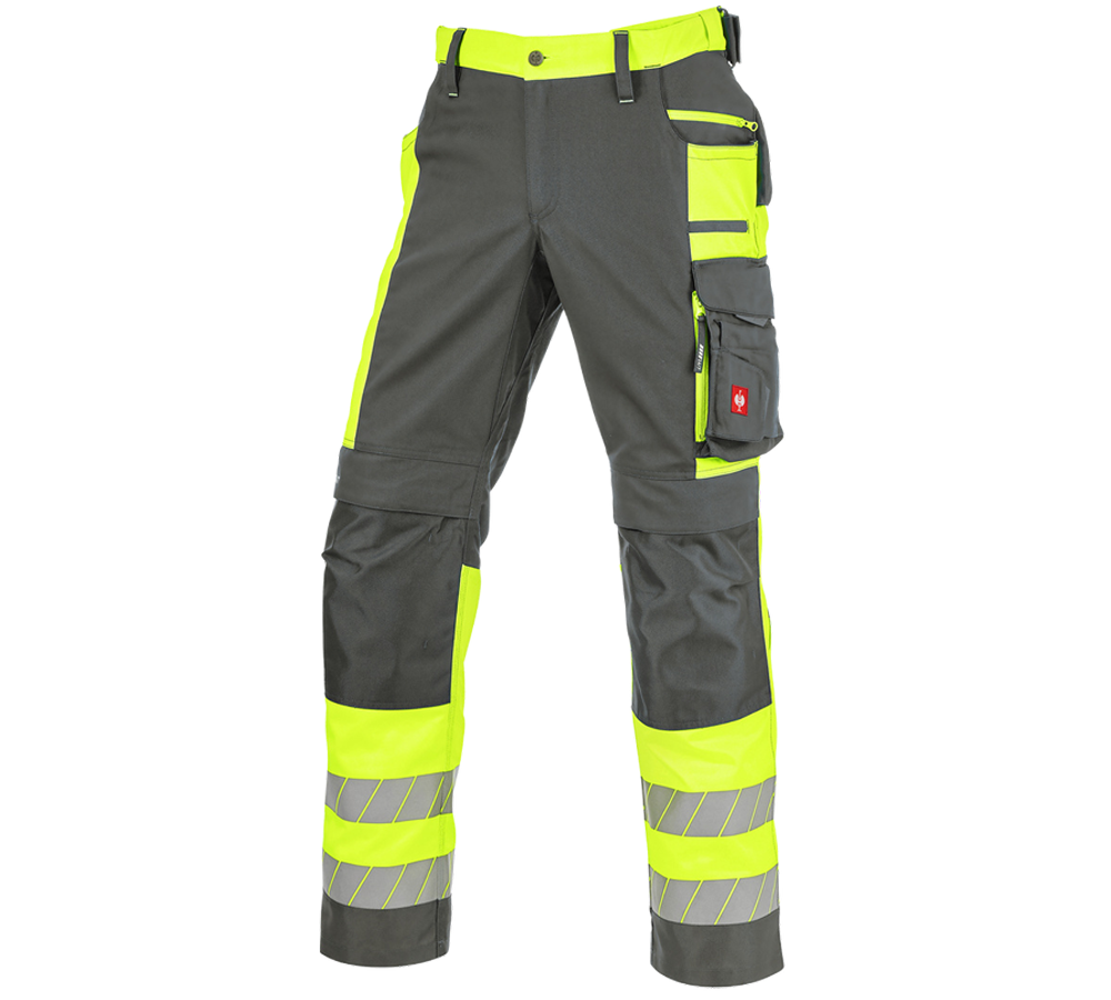 Themen: Warnschutz Bundhose e.s.motion 24/7 + anthrazit/warngelb